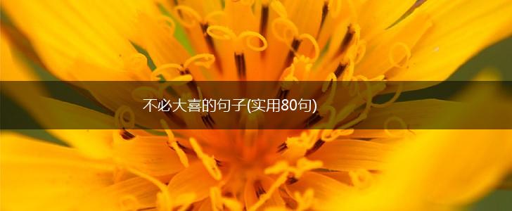 不必大喜的句子(实用80句),第1张