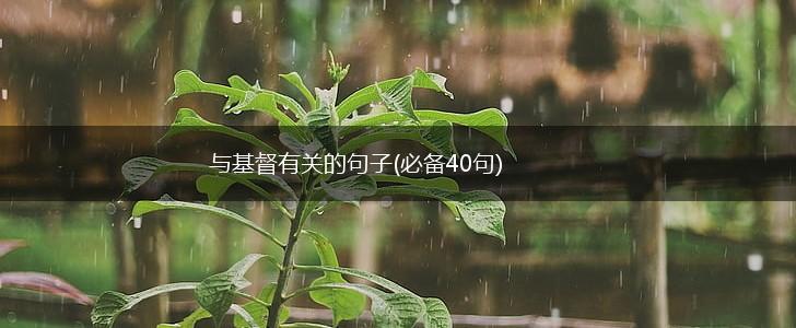 与基督有关的句子(必备40句),第1张