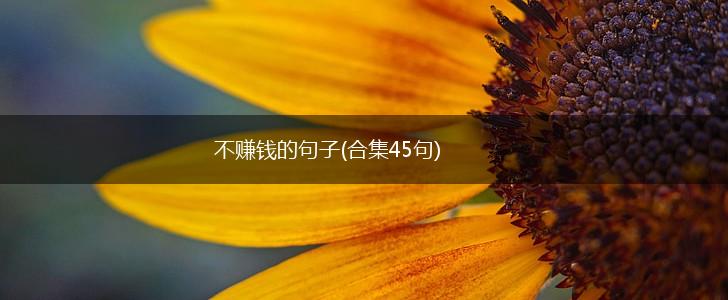 不赚钱的句子(合集45句),第1张
