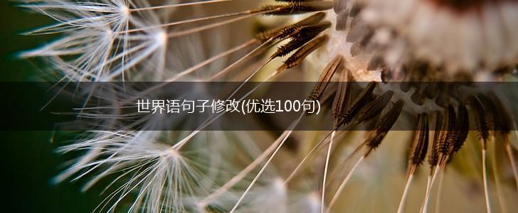 世界语句子修改(优选100句),第1张