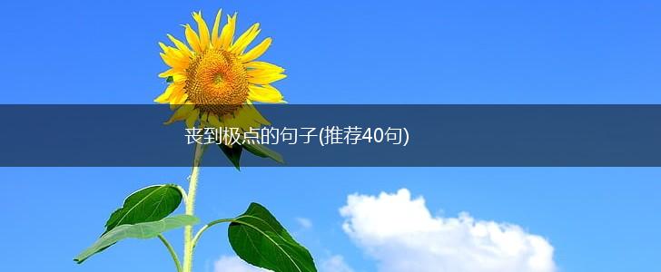 丧到极点的句子(推荐40句),第1张