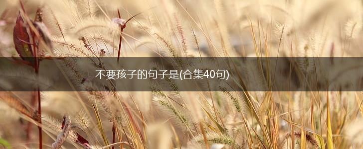 不要孩子的句子是(合集40句),第1张