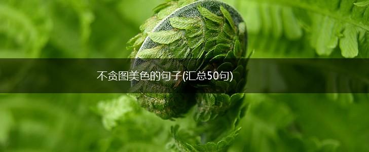 不贪图美色的句子(汇总50句),第1张