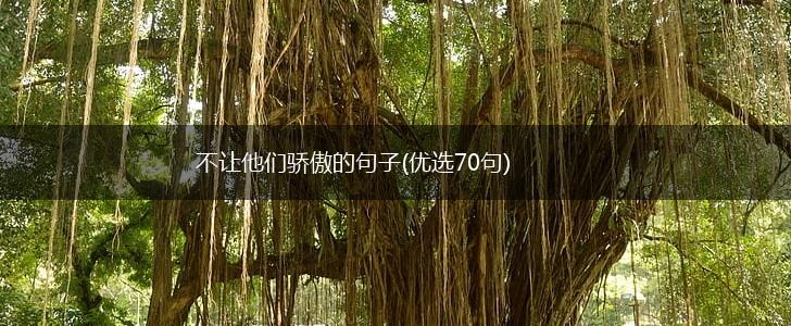 不让他们骄傲的句子(优选70句),第1张