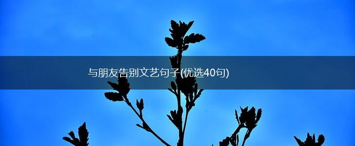 与朋友告别文艺句子(优选40句),第1张