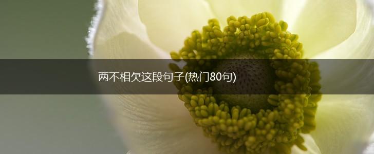 两不相欠这段句子(热门80句),第1张