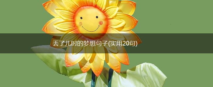 丢了儿时的梦想句子(实用20句),第1张