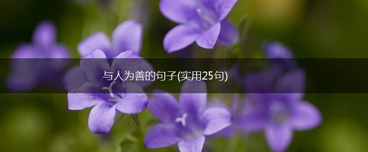 与人为善的句子(实用25句),第1张