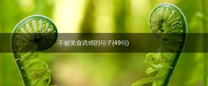 不被美食诱惑的句子(49句),第1张