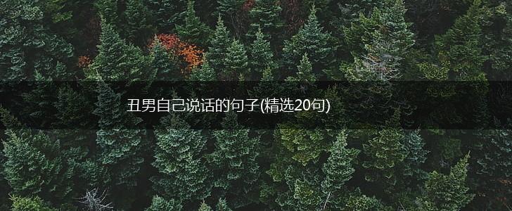 丑男自己说话的句子(精选20句),第1张