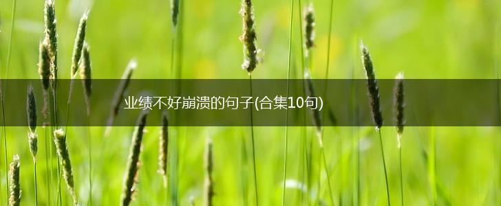 业绩不好崩溃的句子(合集10句),第1张