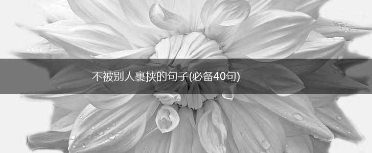 不被别人裹挟的句子(必备40句),第1张