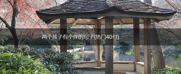 两个孩子有个伴的句子(热门40句),第1张