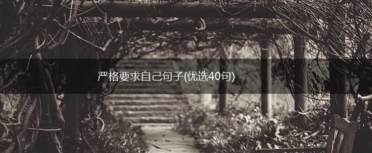严格要求自己句子(优选40句),第1张