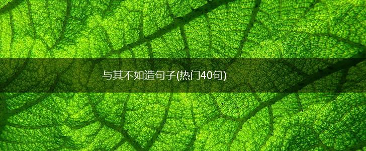 与其不如造句子(热门40句),第1张