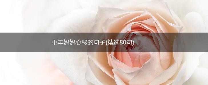 中年妈妈心酸的句子(精选80句),第1张