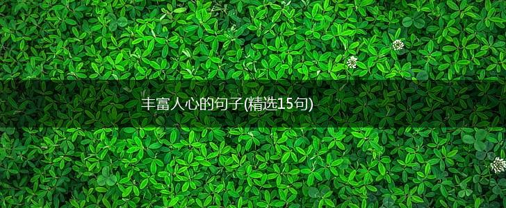 丰富人心的句子(精选15句),第1张
