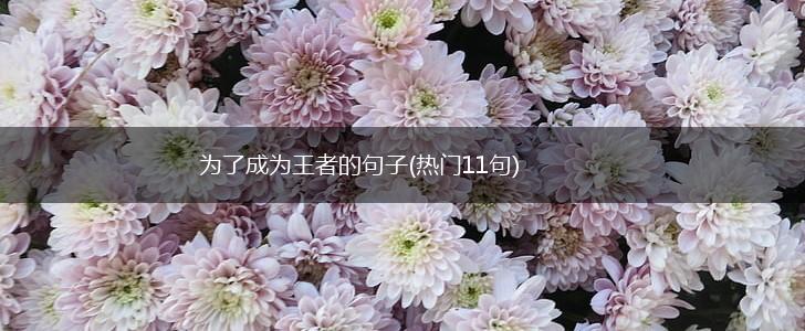 为了成为王者的句子(热门11句),第1张