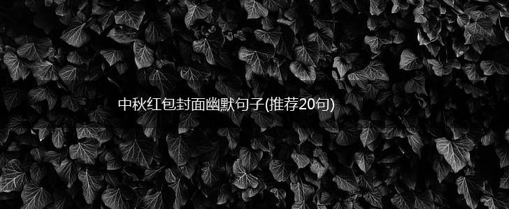 中秋红包封面幽默句子(推荐20句),第1张