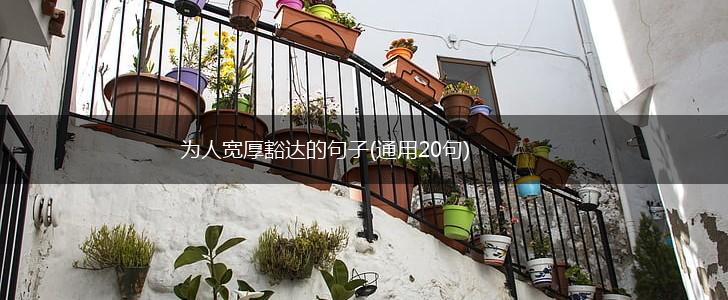 为人宽厚豁达的句子(通用20句),第1张