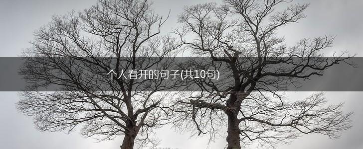 个人看开的句子(共10句),第1张