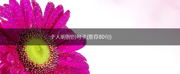 个人明智的句子(推荐80句),第1张