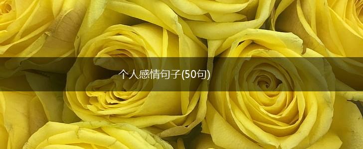 个人感情句子(50句),第1张
