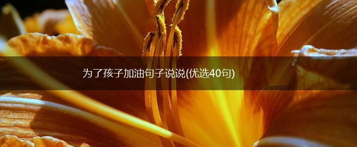 为了孩子加油句子说说(优选40句),第1张