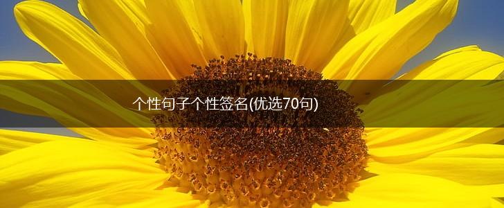 个性句子个性签名(优选70句),第1张