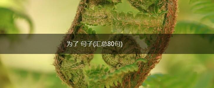 为了 句子(汇总80句),第1张