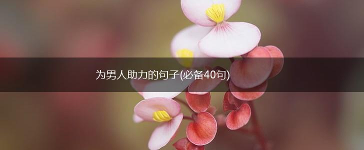 为男人助力的句子(必备40句),第1张