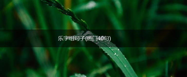 乐字组句子(热门40句),第1张