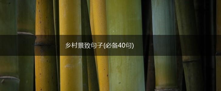 乡村景致句子(必备40句),第1张