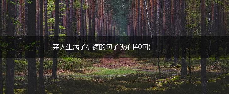 亲人生病了祈祷的句子(热门40句),第1张