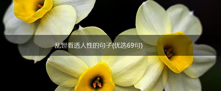 乱世看透人性的句子(优选69句),第1张