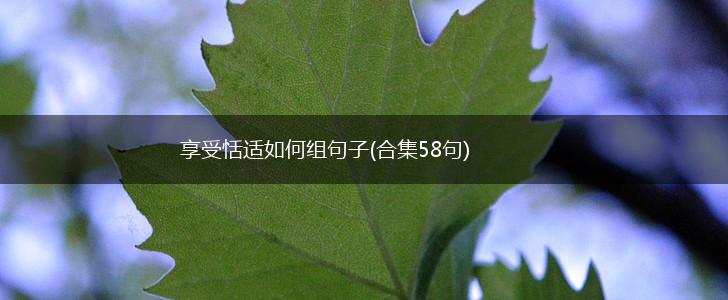 享受恬适如何组句子(合集58句),第1张