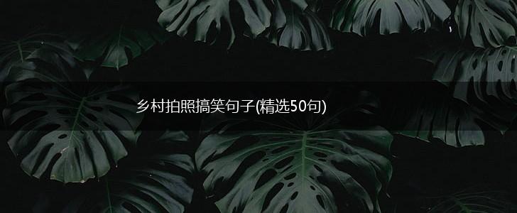 乡村拍照搞笑句子(精选50句),第1张
