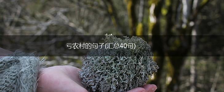 亏农村的句子(汇总40句),第1张
