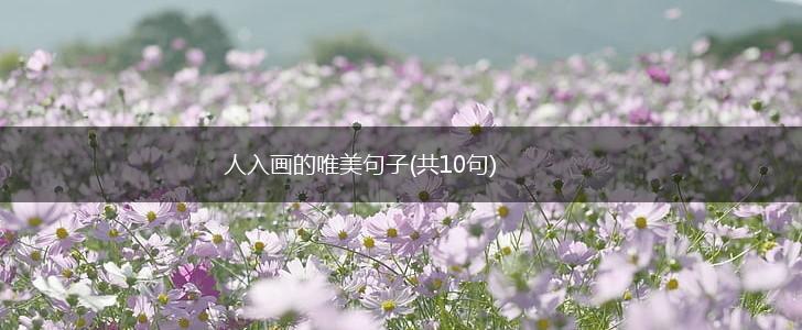人入画的唯美句子(共10句),第1张