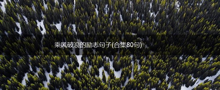 乘风破浪的励志句子(合集80句),第1张