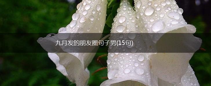 九月发的朋友圈句子男(15句),第1张