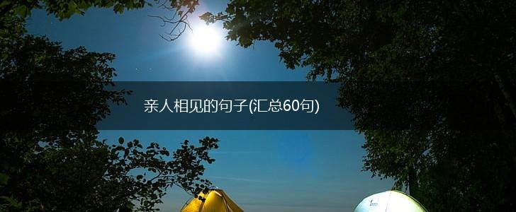 亲人相见的句子(汇总60句),第1张