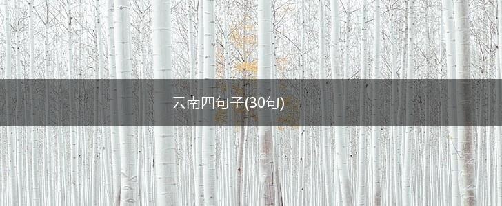 云南四句子(30句),第1张