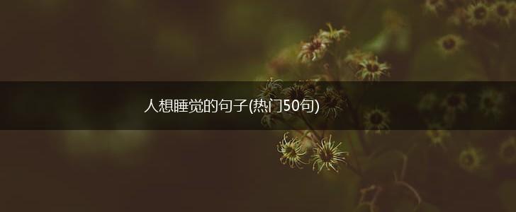 人想睡觉的句子(热门50句),第1张