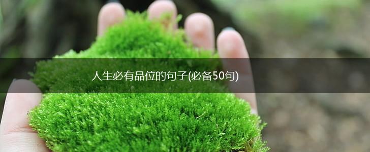人生必有品位的句子(必备50句),第1张