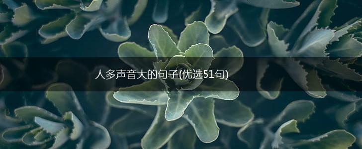 人多声音大的句子(优选51句),第1张
