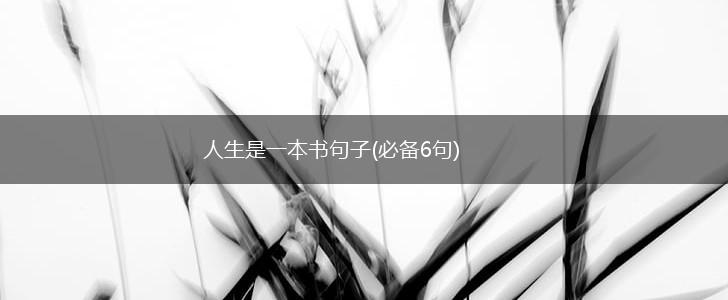 人生是一本书句子(必备6句),第1张