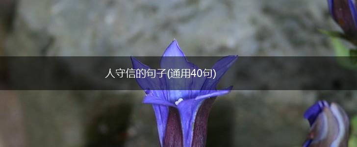 人守信的句子(通用40句),第1张