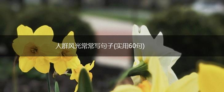 人群风光常常写句子(实用60句),第1张