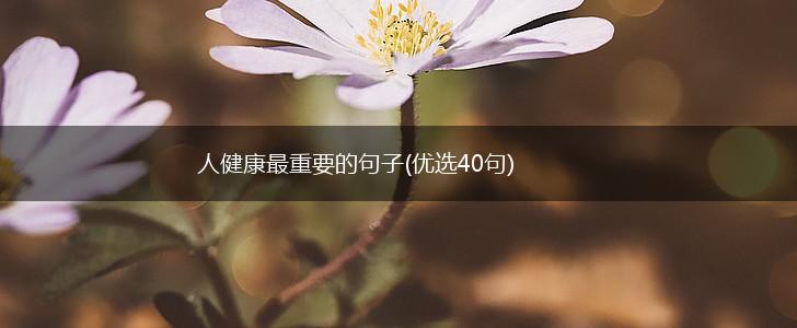 人健康最重要的句子(优选40句),第1张